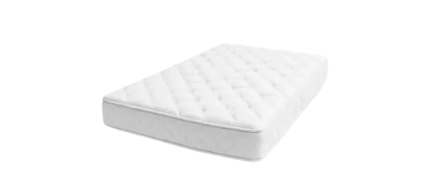 SKKS professional single mattress deep cleaning showing a spotless and pristine white rectangular mattress isolated on a pure white background