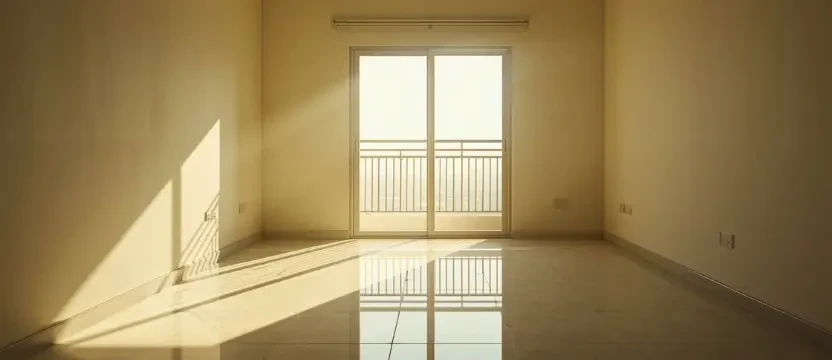 Spotlessly clean and sanitized empty apartment space after professional move-in deep cleaning service